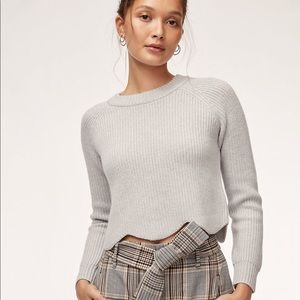 Wilfred Cropped, Scalloped Crewneck Sweater